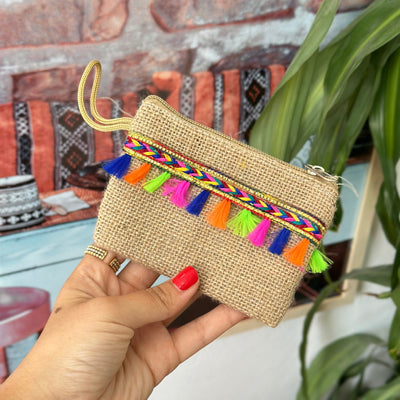 Fringed purse