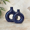 Medium elongated Tafoukt varnished handmade vase