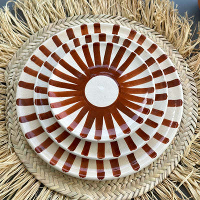 Brown Tafoukt plate set (3 pieces)