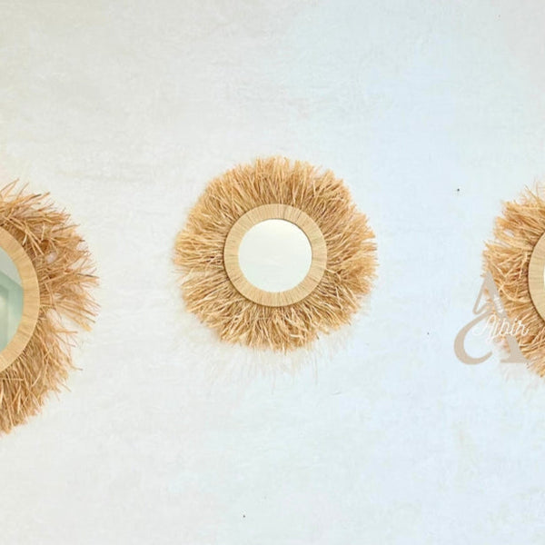 Natural Bohemian Mirror 52cm