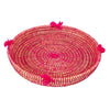 Plateau Talount rose fushia et beige 45cm à pompons - Ajbir