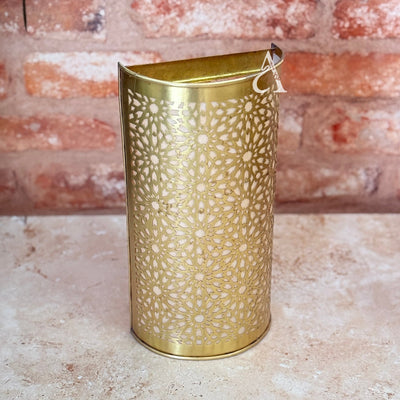Zellige wall light in gilded brass