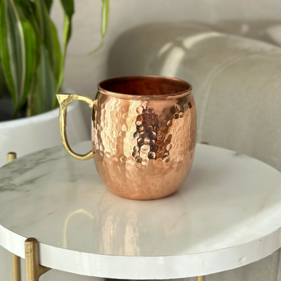 Hammered copper mug