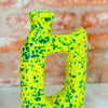 Yellow speckled Tagdourt handmade vase