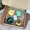 Gold and water green handcrafted gift box