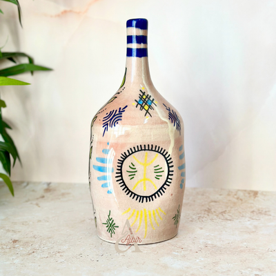 Blue Amazigh bottle vase