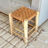 Tabouret traditionnel en bois et cuir - Ajbir