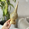 Gold-plated brass candle holder