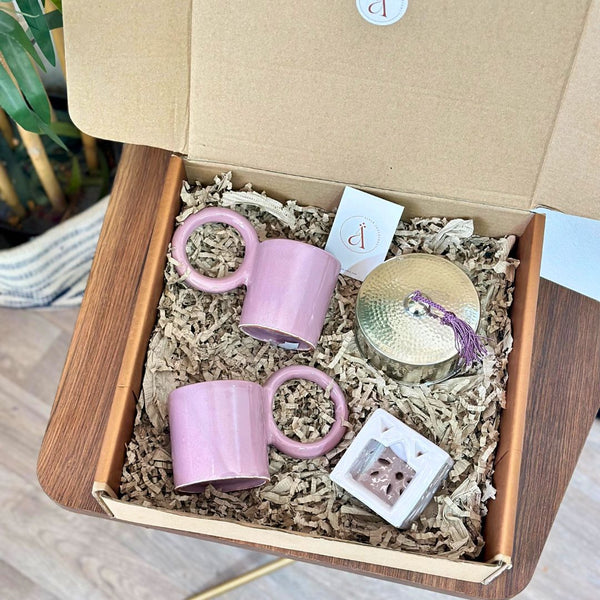Silver violet handcrafted gift box