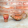 Orange & Brick Teapot Handcrafted Gift Set