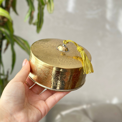 Zwak gold-plated brass storage box