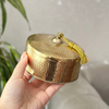 Hammered Gold Brass Storage Box