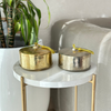 Hammered Gold Brass Storage Box