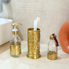 Traditional gilded brass glass