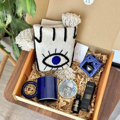 Box cadeau khmissa bleu - Ajbir