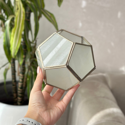 Cartier brass glass candle holder