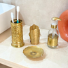 Round gold copper soap dish 1