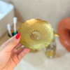 Round gold copper soap dish 1