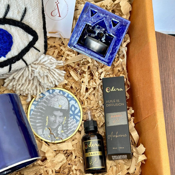Box cadeau khmissa bleu - Ajbir