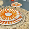 Orange Tafoukt plate set (12 pieces)