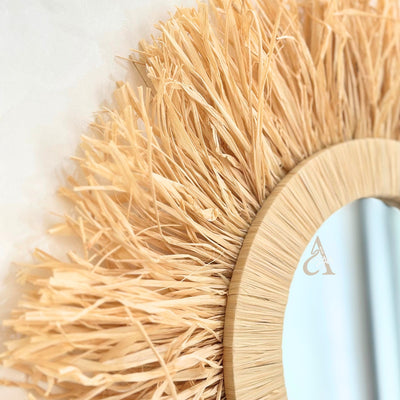 Natural Bohemian Mirror 55cm