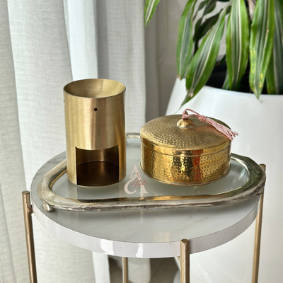 Plateau en verre triangulaire - Ajbir