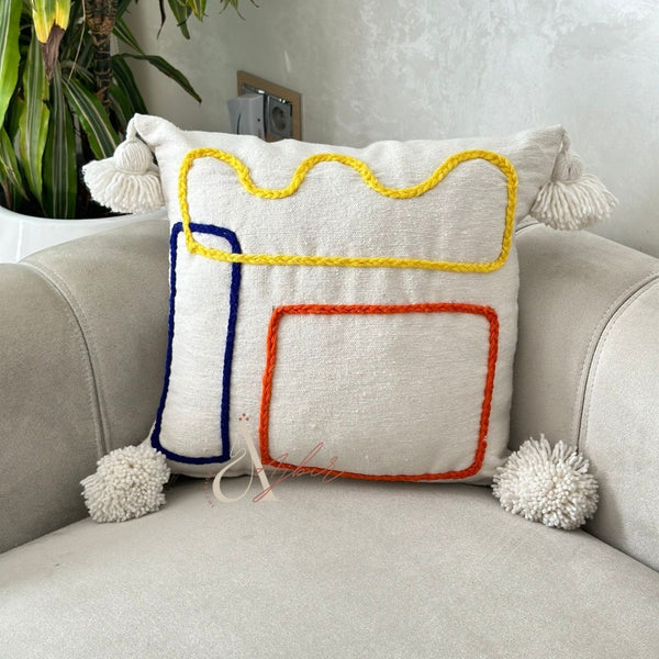 Housse de coussin Tafoukt coloréé - Ajbir
