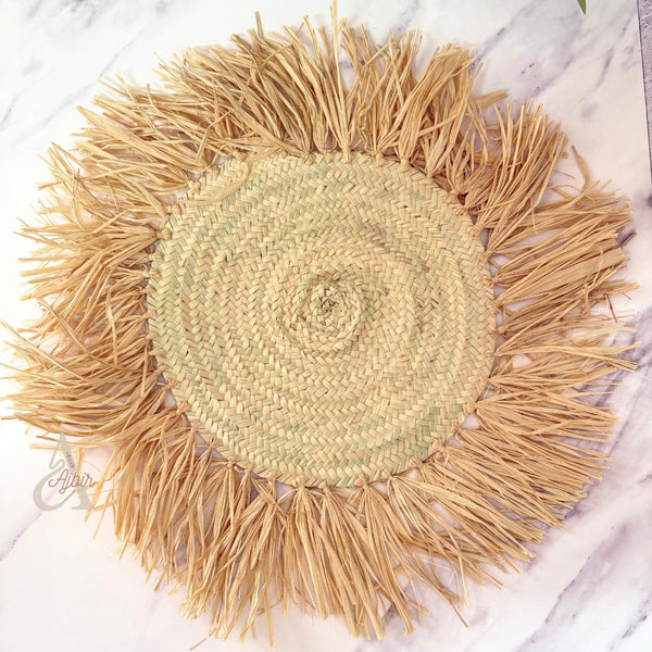 Wicker Fringed Placemat 52cm (1pc)