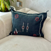 Housse de coussin Sabra (soie de cactus) noir - Ajbir