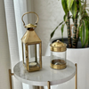 Modern Moroccan lantern in gilded brass