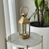 Modern Moroccan lantern in gilded brass