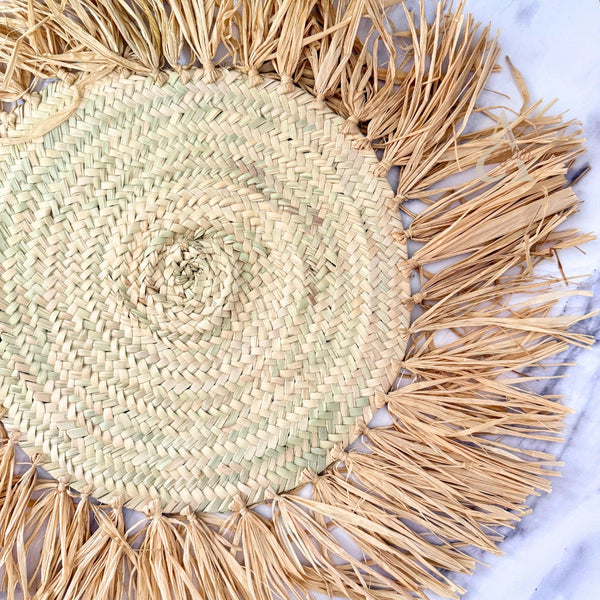 Wicker Fringed Placemat 52cm (1pc)