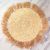 Tafoukt wicker fringed placemat 47cm (1pc)