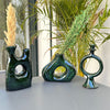 Porte bougie vert moucheté - Ajbir