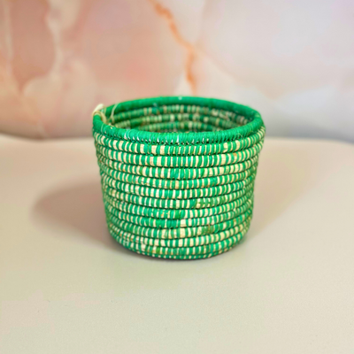 Anouz round light green basket