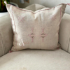 Housse de coussin Sabra (soie de cactus) crème et rose - Ajbir