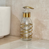 Algmad Glass and Gold Brass Soap Dispenser