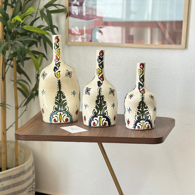 Amazigh Bati bottle handcrafted vase