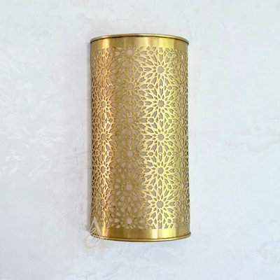 Zellige wall light in gilded brass