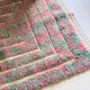 Pink and green Beni Ouarain Berber rug 100% sheep's wool - 163cm / 135cm