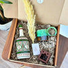 Green brown handmade gift box