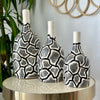 Handmade gray zellige bottle vase