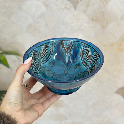 Nakch petrol blue bowl