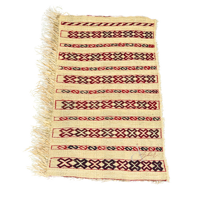 Tapis Extérieur en osier et laine 1m70/1m20 - Ajbir