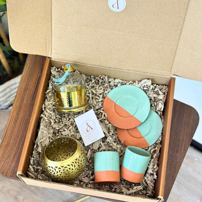 Turquoise handcrafted gift box