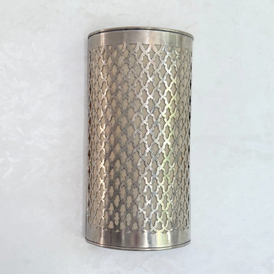 Khmissa wall light in silver-plated brass