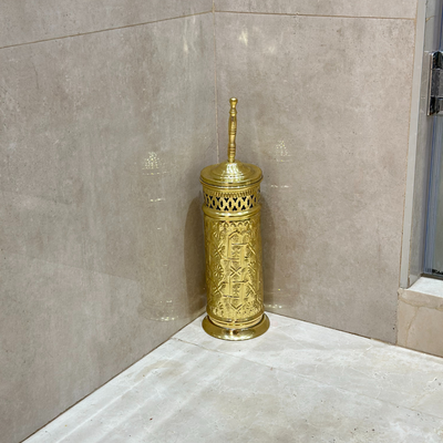 Nakch gold-plated brass brush holder