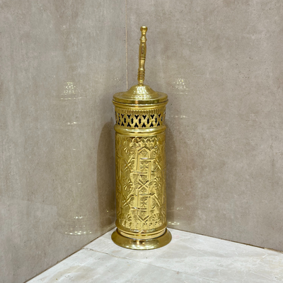 Nakch gold-plated brass brush holder