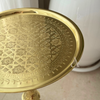 Handcrafted side table 100% gold-plated brass