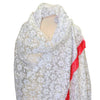 Traditional Amazigh white lace scarf